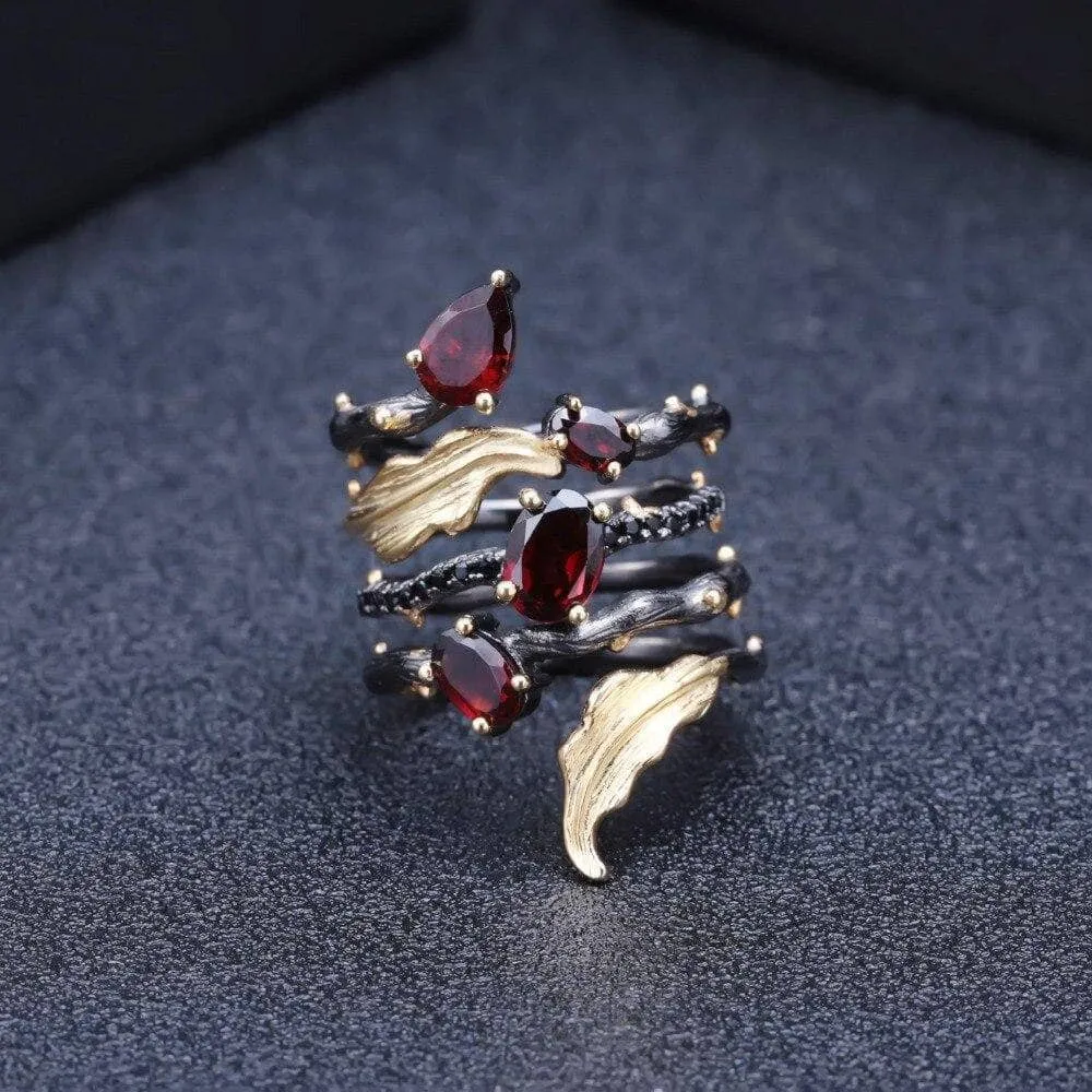 2.75Ct Natural Red Garnet Gemstone Rings