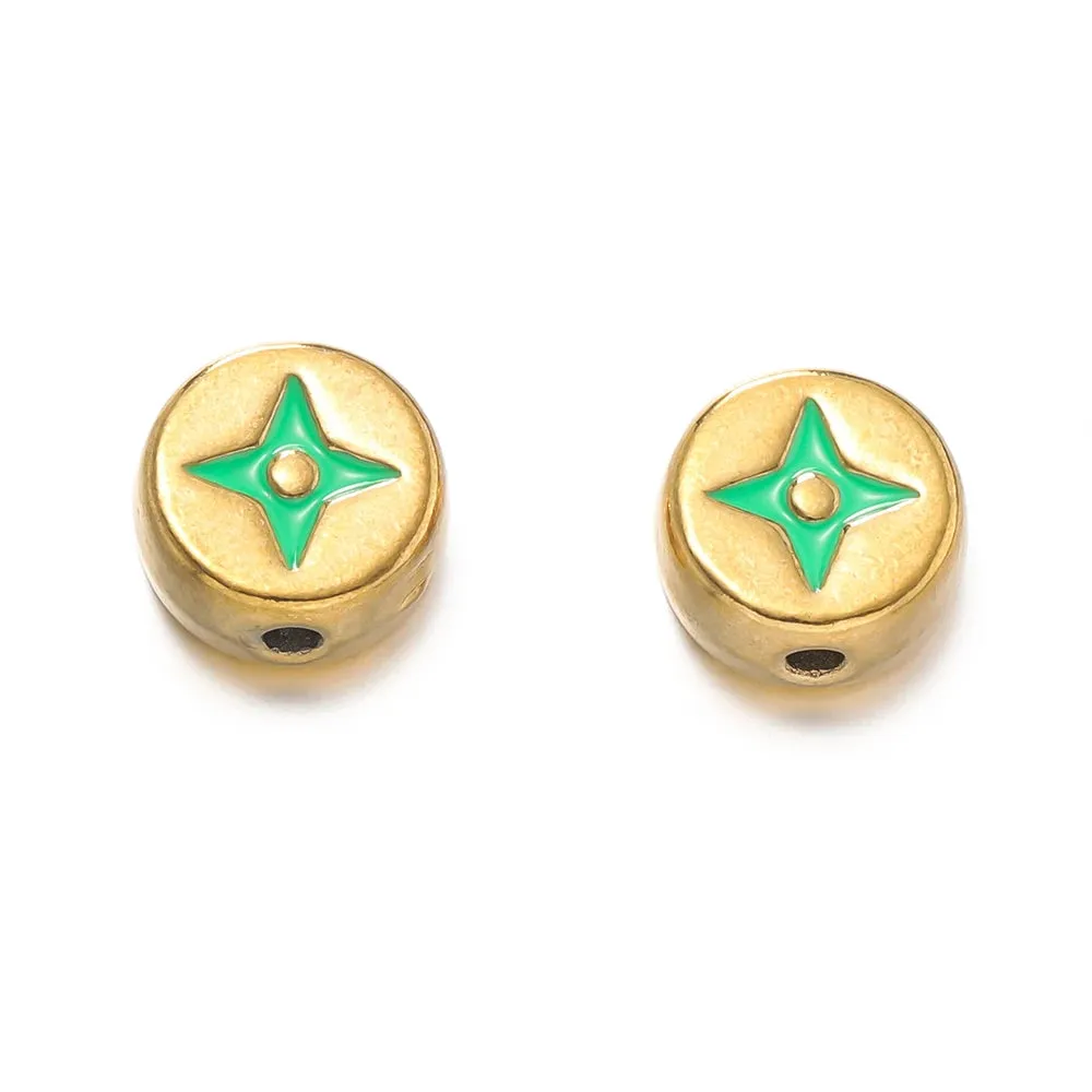 2pcs Stainless Steel Spacer Charms – DIY Jewelry Making