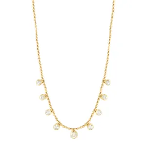 9 Stone Diamond Fringe Ball Necklace