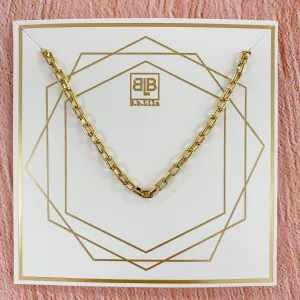 B.B. Lila -  I'll Block Ya Shiny Gold Necklace