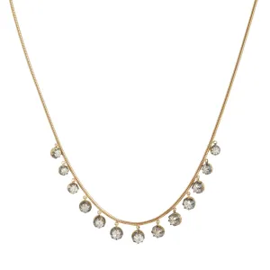Blackened Diamond Fringe Necklace