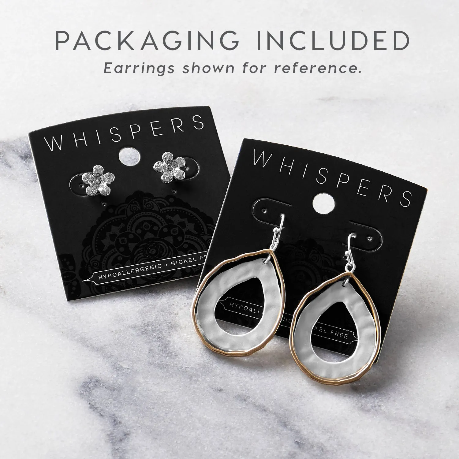 Duo Shape Mixed Metal Dangle Earrings