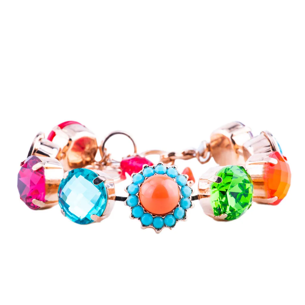 Extra Luxurious Coin and Cluster Bracelet in "Rainbow Sherbet" *Custom*