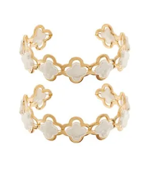 Gilded Clover Cuff Set
