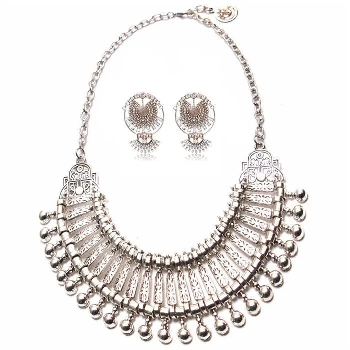 Gold Coin Long Chain Tassel Necklace