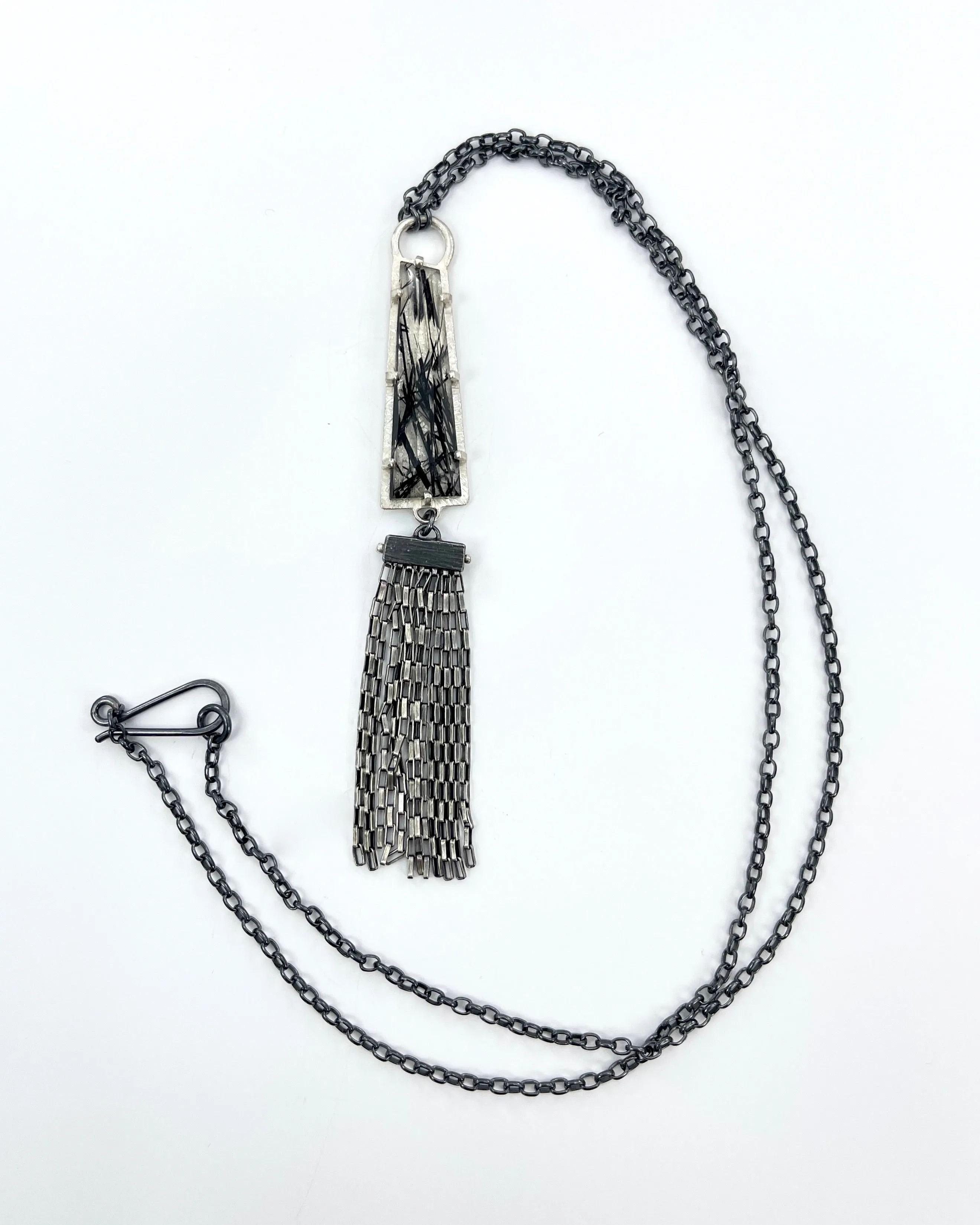 Heather Guidero Fringe & Quartz Pendant