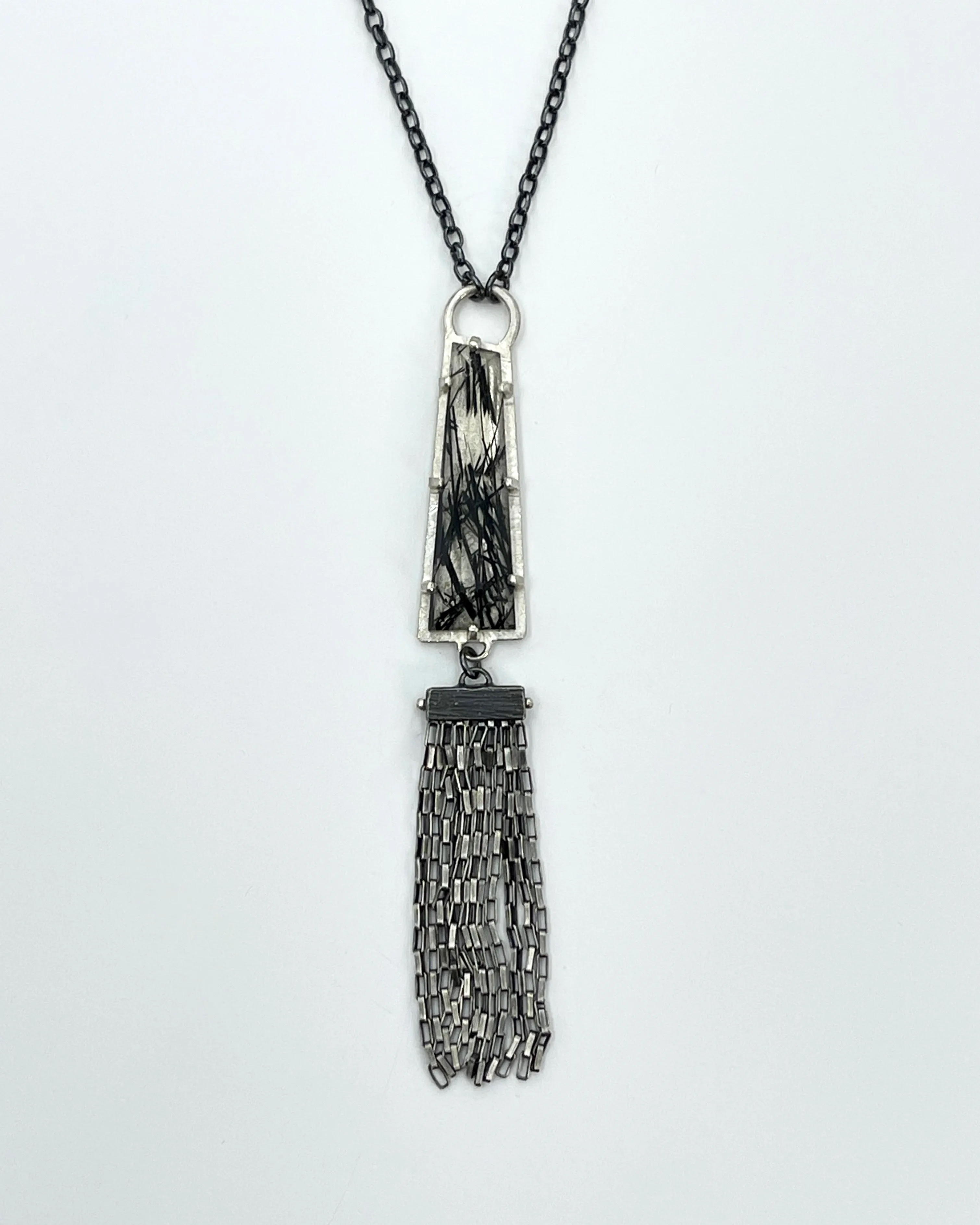Heather Guidero Fringe & Quartz Pendant