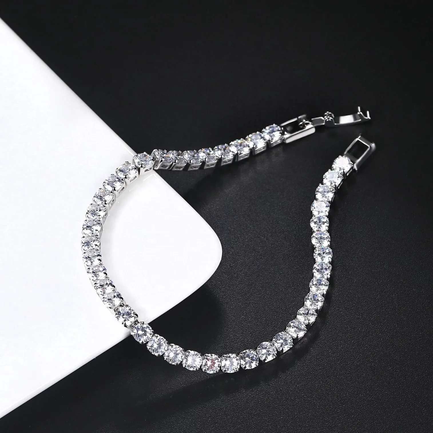 Iced tennis bracelet