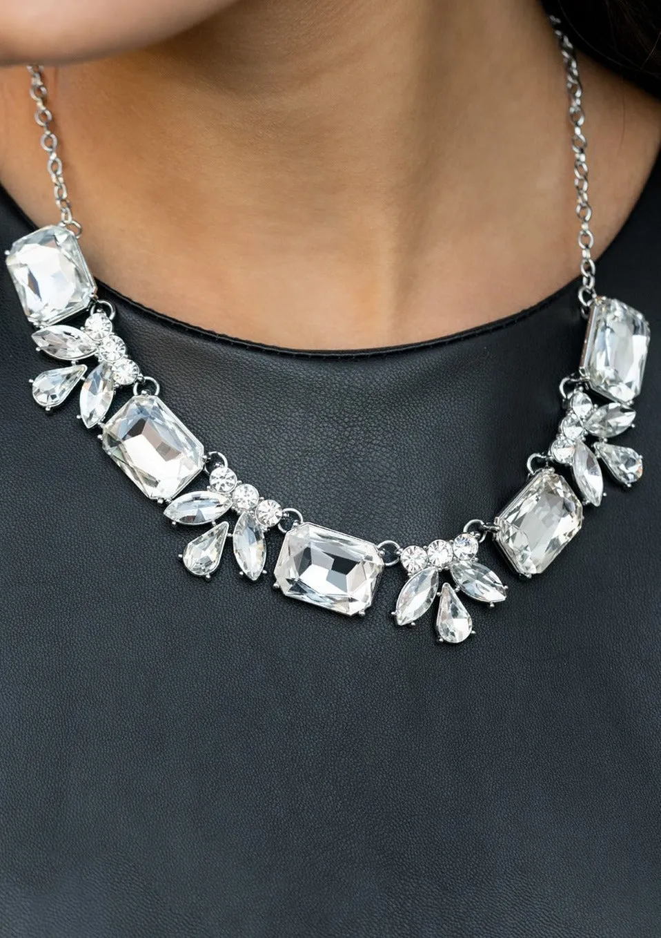Long Live Sparkle White Necklace Set