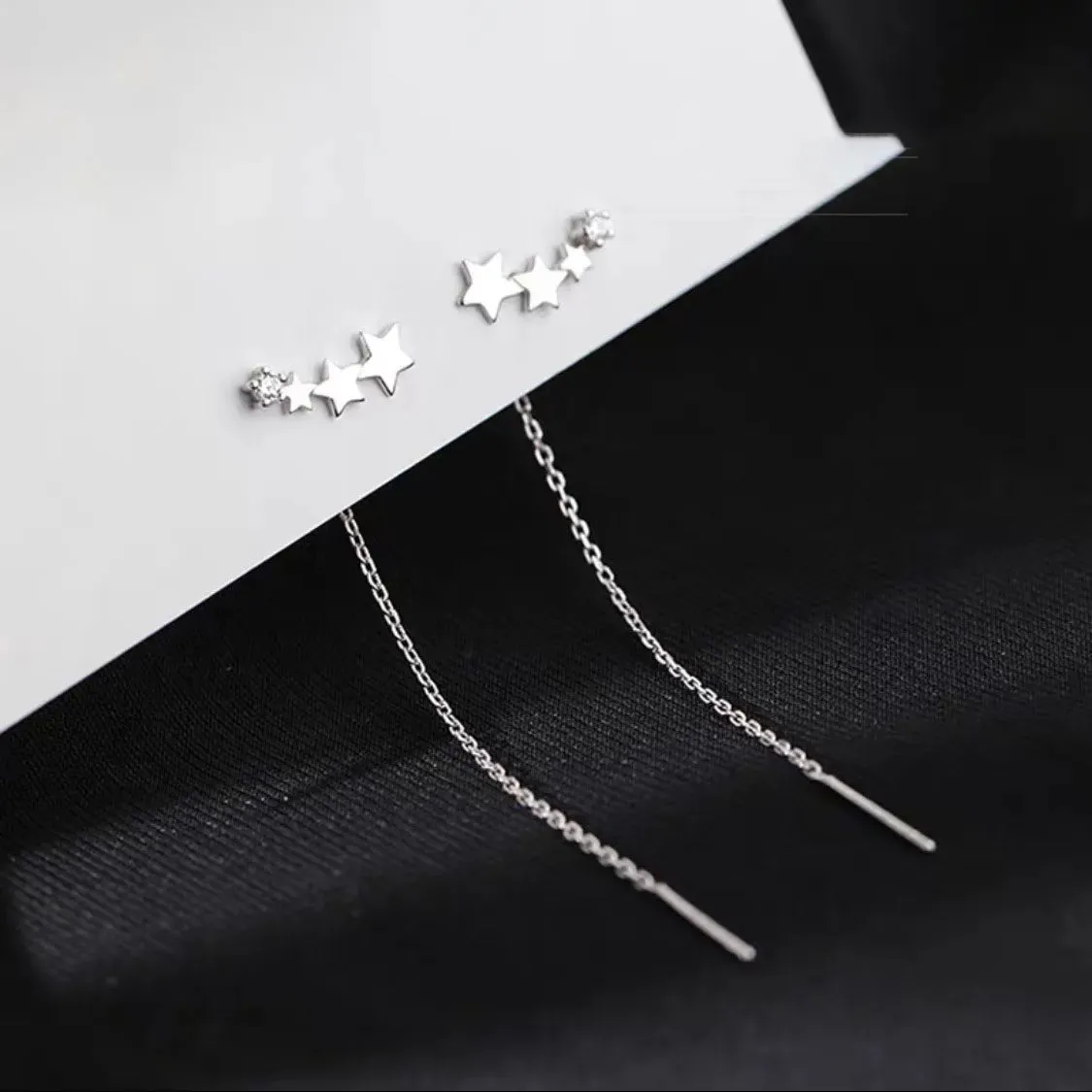 Long Wire Tassel women's Straight Hanging Earrings Jewelry*