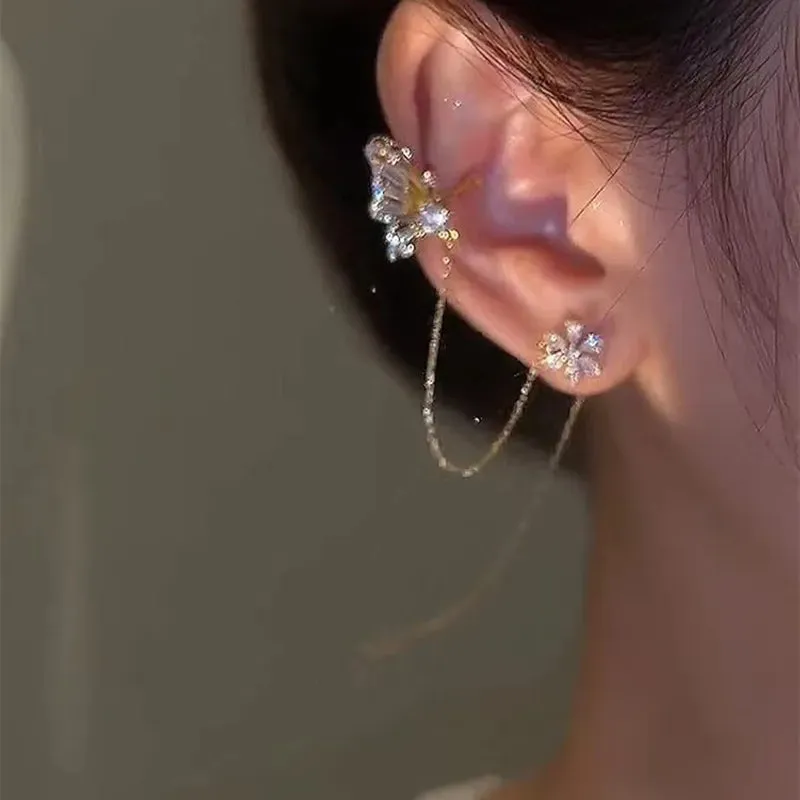 Long Wire Tassel women's Straight Hanging Earrings Jewelry*