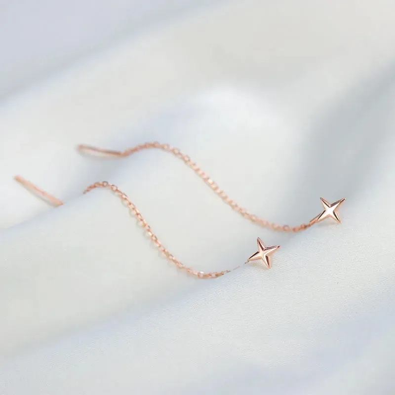 Long Wire Tassel women's Straight Hanging Earrings Jewelry*