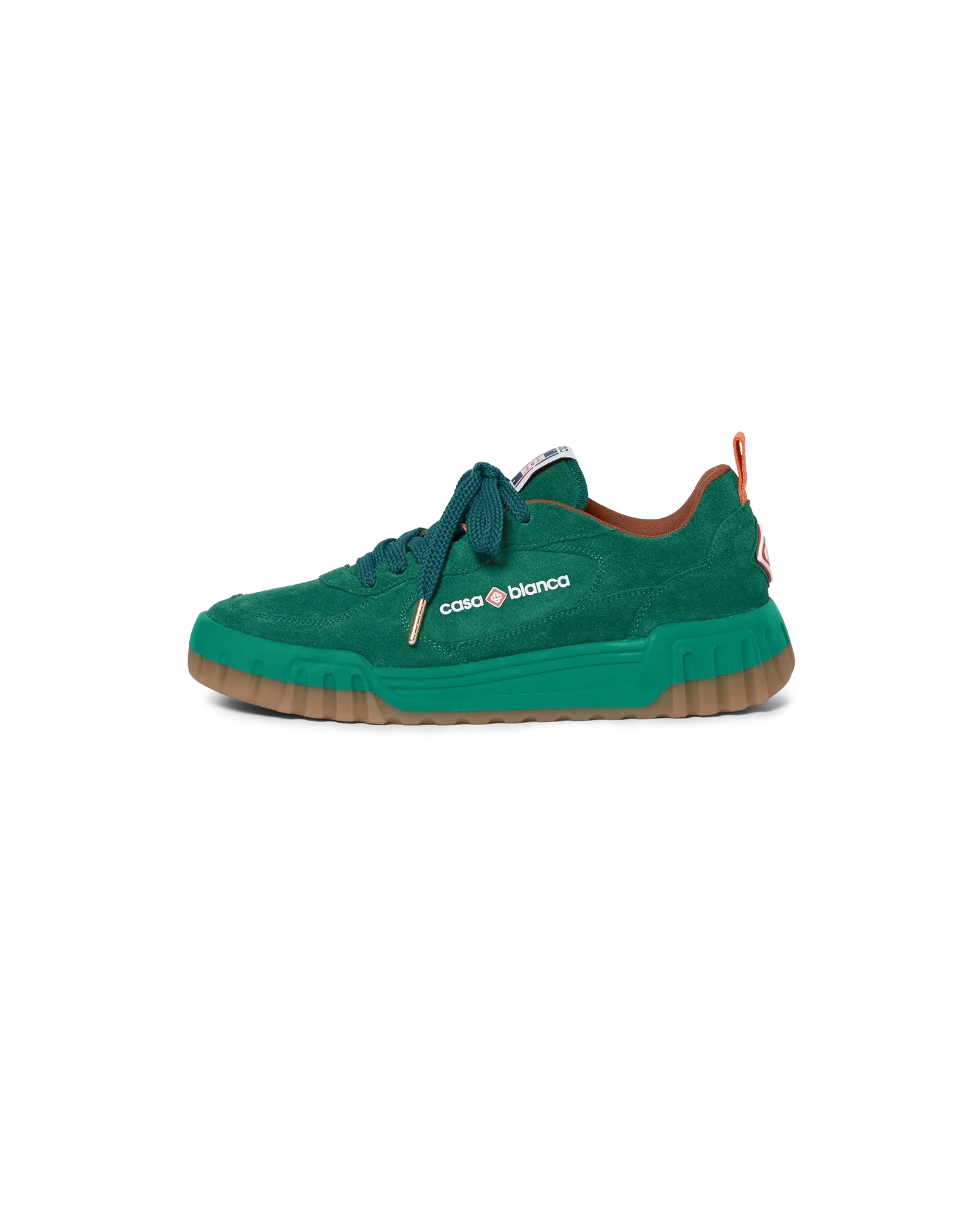 Men's Green Suede Court Sneaker