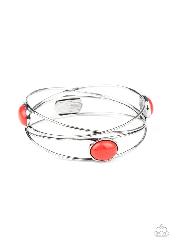 Paparazzi Bracelet ~ Desert Lagoon - Red