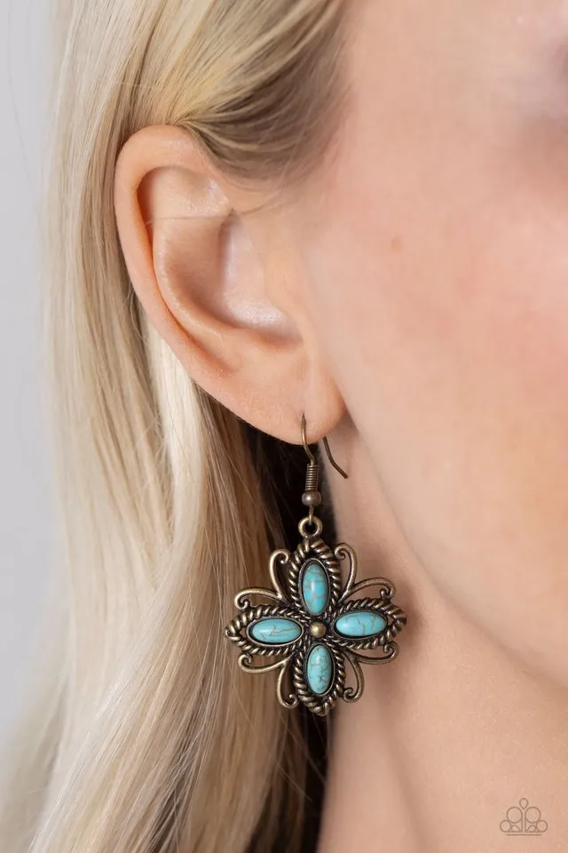Paparazzi Earring ~ Badlands Ballad - Brass