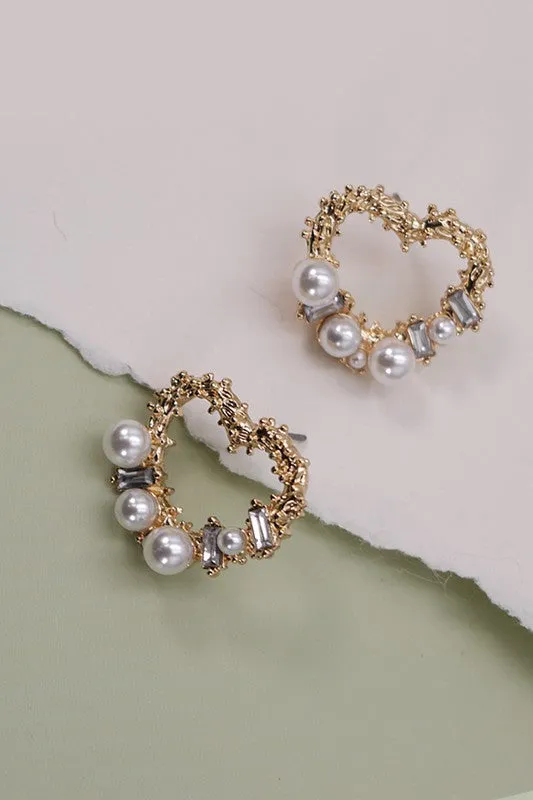 The Sweetest Ever Heart Pearl Earrings