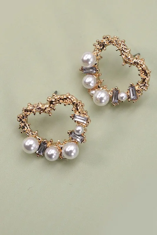 The Sweetest Ever Heart Pearl Earrings