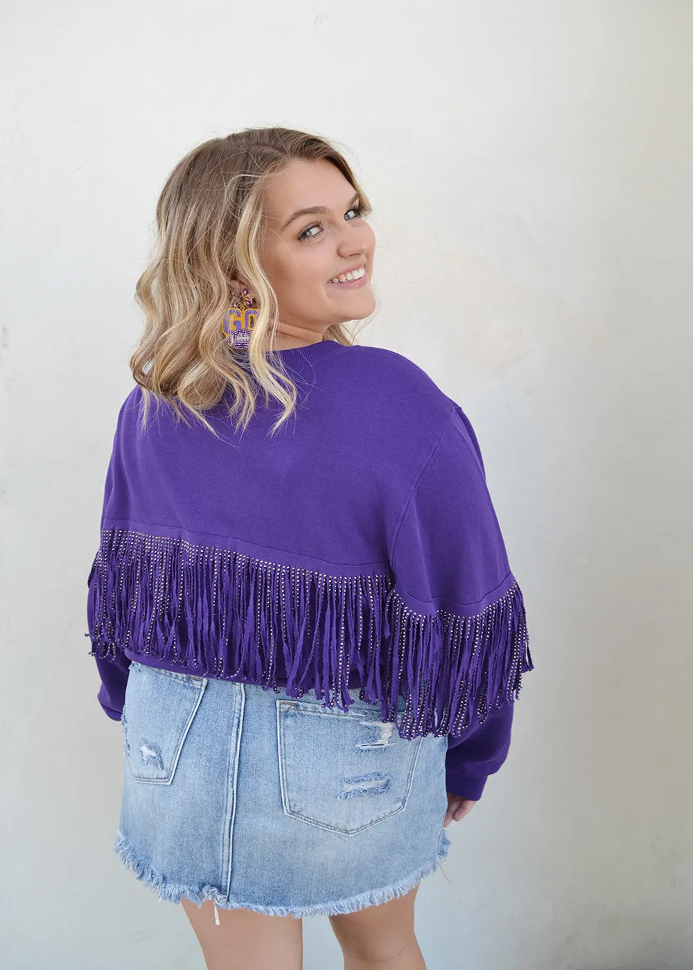 Tiger Fringe Sweatshirt