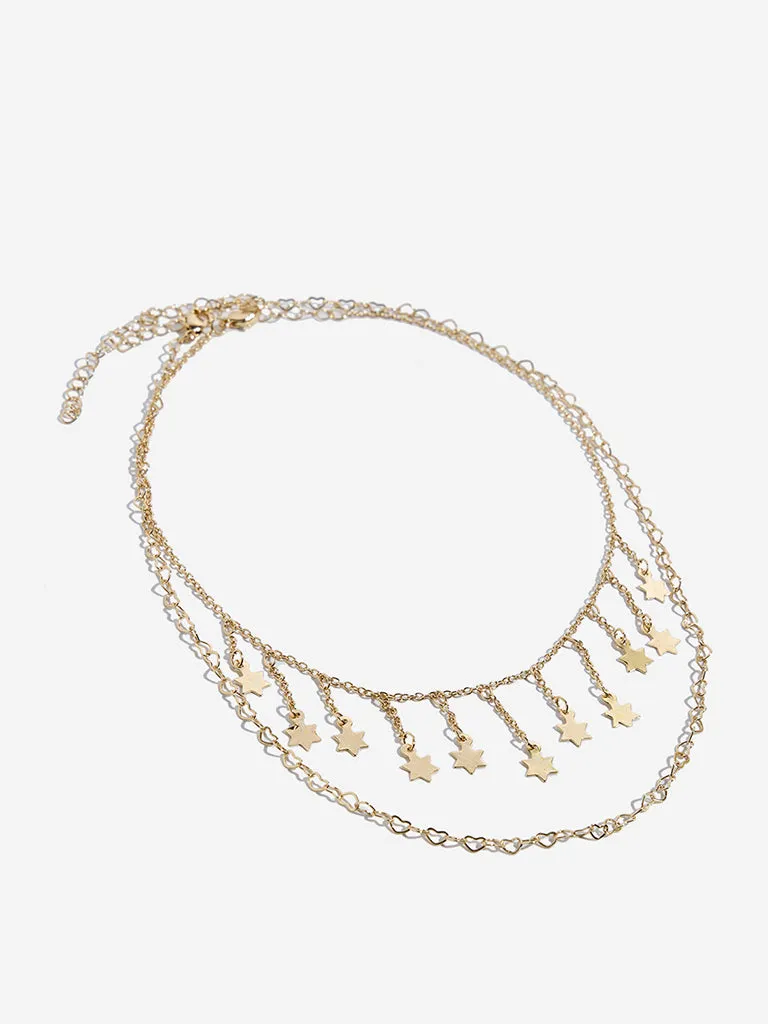 Westside Accessories Gold Star Charm Necklace - Pack of 2