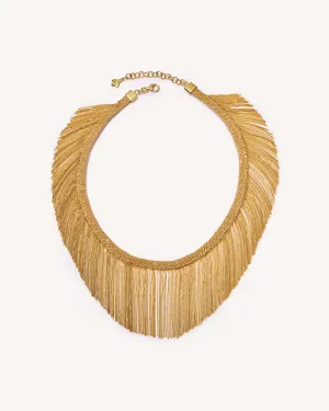 Woven Fringe Necklace